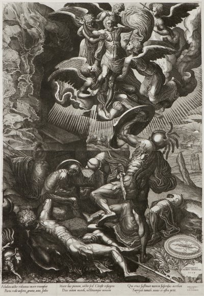 Vzkříšení Krista, 1557 od Lucas van Doetechum