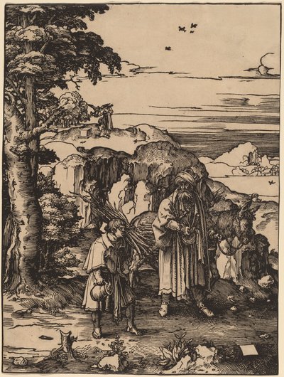 Abraham jde obětovat Izáka od Lucas van Leyden