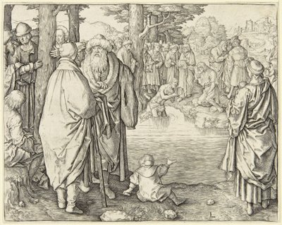 Křest Krista od Lucas van Leyden