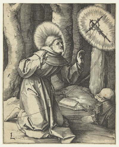 Stigmatizace svatého Františka od Lucas van Leyden