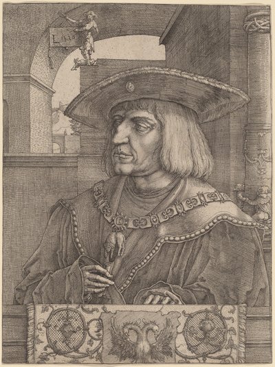 Císař Maxmilián I od Lucas van Leyden
