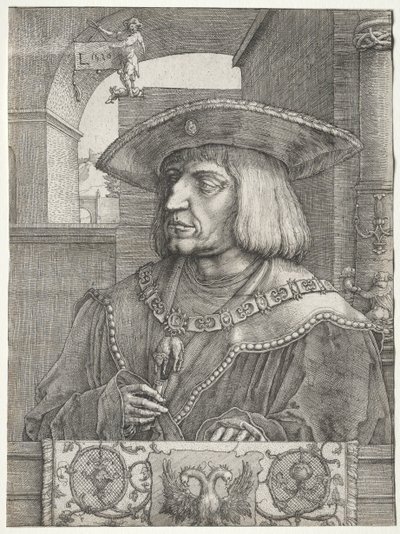 Císař Maxmilián I od Lucas van Leyden