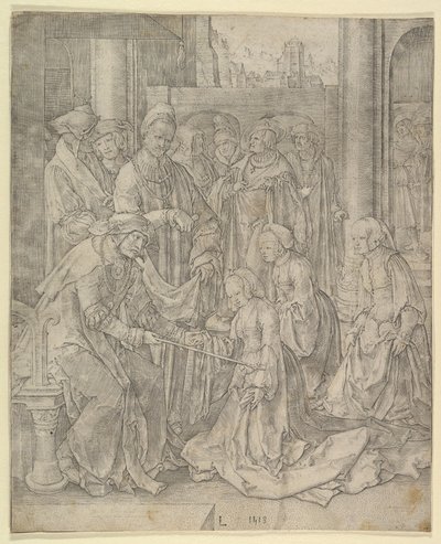 Ester před Ahasverem, 1518. od Lucas van Leyden