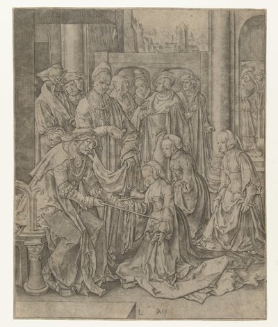 Ester klečí před Ahasverem od Lucas van Leyden
