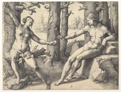 Pád člověka, 1530. od Lucas van Leyden