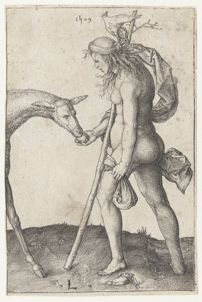 Mladá žena s laní od Lucas van Leyden