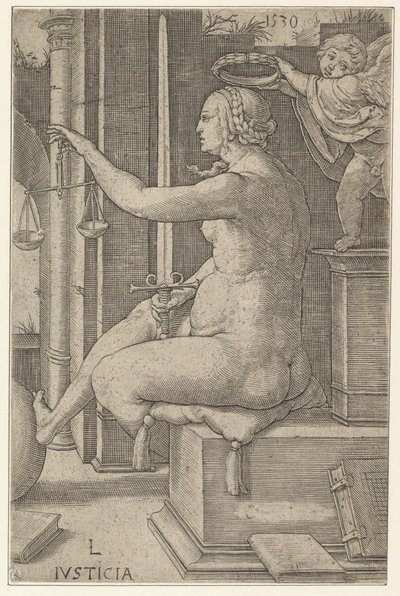 Spravedlnost, ze série The Virtues, 1530. od Lucas van Leyden