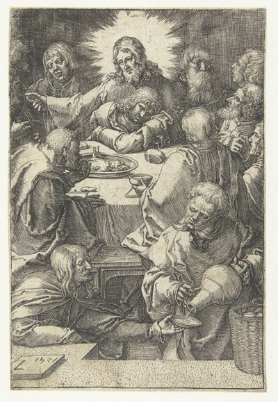 Poslední večeře The Little Passion (název série) od Lucas van Leyden