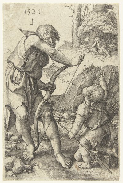 Lámech a Kain od Lucas van Leyden