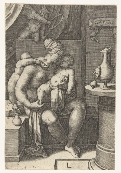 Milovat Caritas (název na objektu) Sedm ctností (název série) od Lucas van Leyden