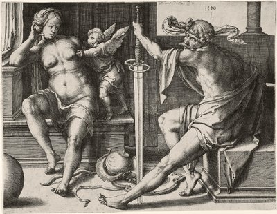 Mars, Venuše a Amor od Lucas van Leyden