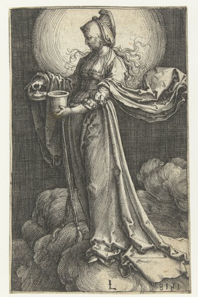 Máří Magdalena v oblacích Maria Magdalena in de wolken od Lucas van Leyden