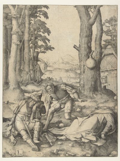 Mohamed a mnich Sergius od Lucas van Leyden