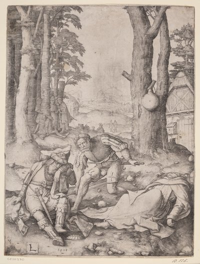 Mohamed a mnich Sergius od Lucas van Leyden