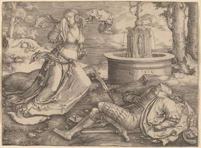 Pyramus a Thisbe od Lucas van Leyden