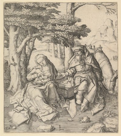 Odpočinek na letu do Egypta, ca. 1506. od Lucas van Leyden