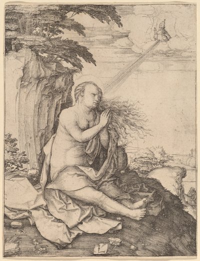 Svatá Máří Magdalena v poušti od Lucas van Leyden