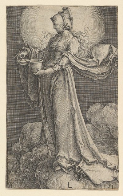 Svatá Máří Magdalena na oblacích, 1518. od Lucas van Leyden
