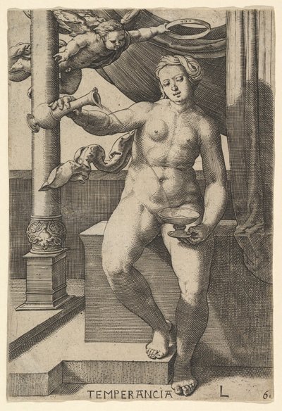 Temperance Temperancia, 1530. od Lucas van Leyden
