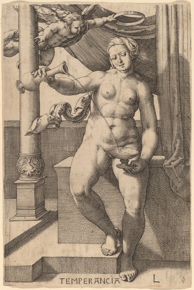 Temperancia (umírněnost) od Lucas van Leyden