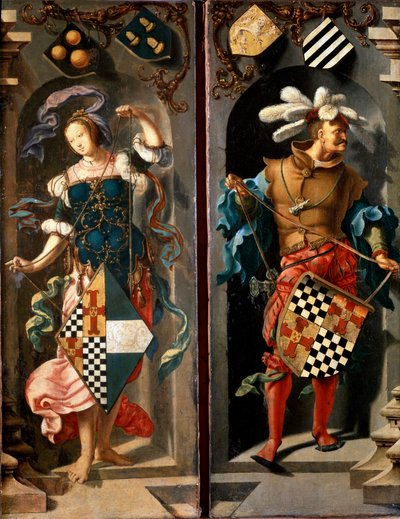 Uzdravení slepého muže z Jericha, boční panel, 1531. od Lucas van Leyden