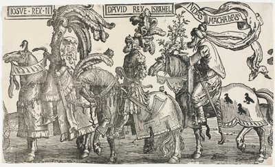 Devět hrdinů: Joshua, David, Judas Maccabees, 1515-1517. od Lucas van Leyden