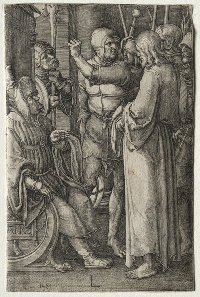 Umučení: Kristus před veleknězem od Lucas van Leyden