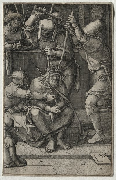 Umučení: Kristus korunovaný trním, 1521. od Lucas van Leyden
