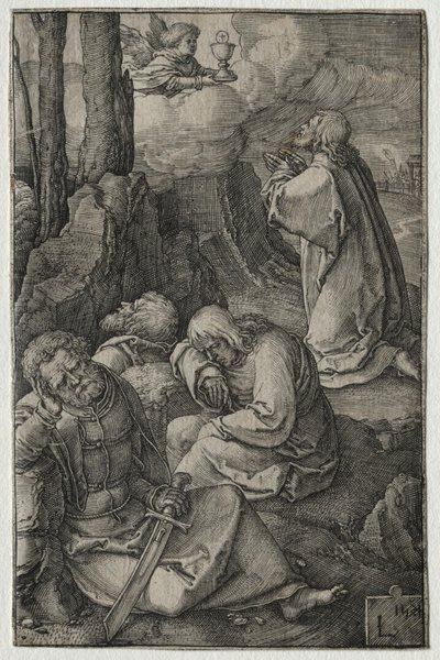 Vášeň: Agónie v zahradě, 1521. od Lucas van Leyden