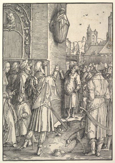 Básník Virgil v košíku, 1512. od Lucas van Leyden
