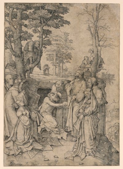 Vzkříšení Lazara od Lucas van Leyden