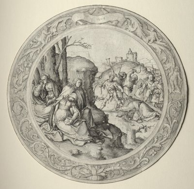Kulaté utrpení: Kristus nesoucí kříž, 1509. od Lucas van Leyden