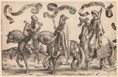 Dvanáct králů Izraele: David, Šalomoun, Rechabeám od Lucas van Leyden