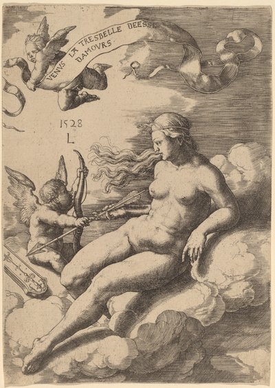 Venuše a Amor od Lucas van Leyden