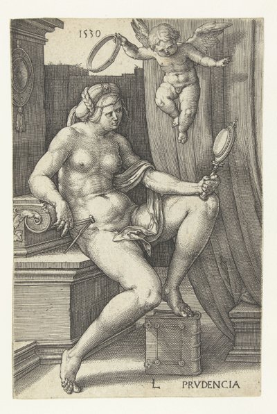 Pozor Prudencia (název na objektu) Sedm ctností (název série) od Lucas van Leyden