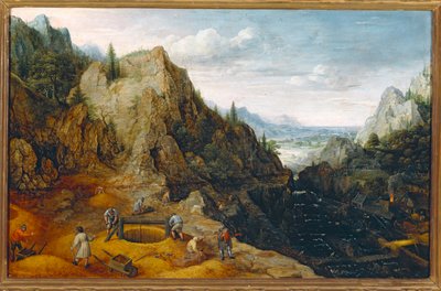 Krajina s železářstvím ... (malba na dřevě) od Lucas van Valckenborch