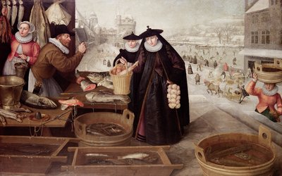 Zima, 1595 od Lucas van Valckenborch