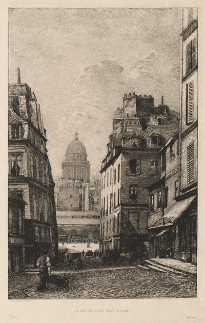 Rue du Haut Pavé v Paříži od Lucien Gautier