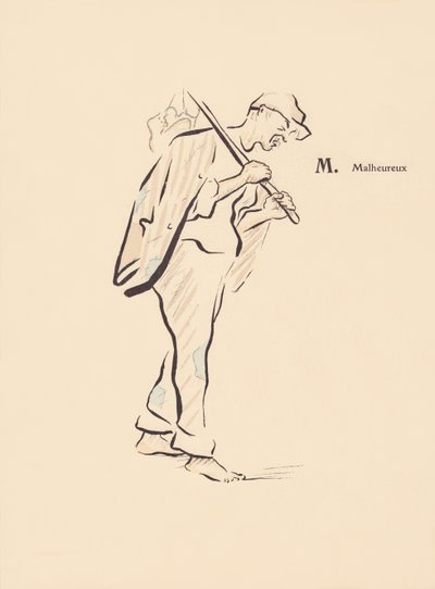 Pan nešťastný od Lucien L. (active 1904) Henreaux