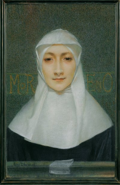 Herečka Marguerite Moreno ve hře Georgese Rodenbacha Závoj od Lucien Levy-Dhurmer