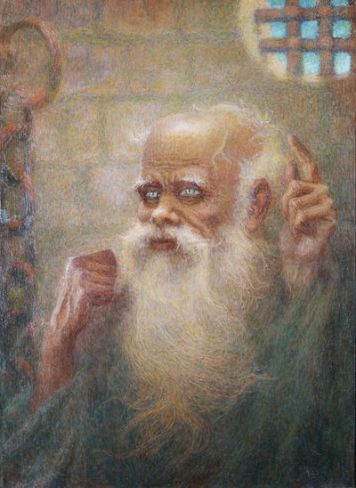 Sokrates (469-399 v. Chr.) im Gefängnis von Lucien Levy-Dhurmer