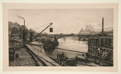 Pont des Saints-Peres v Paříži od Lucien Marcelin Gautier