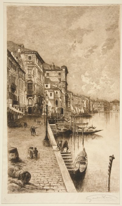 Quai, Benátky od Lucien Marcelin Gautier