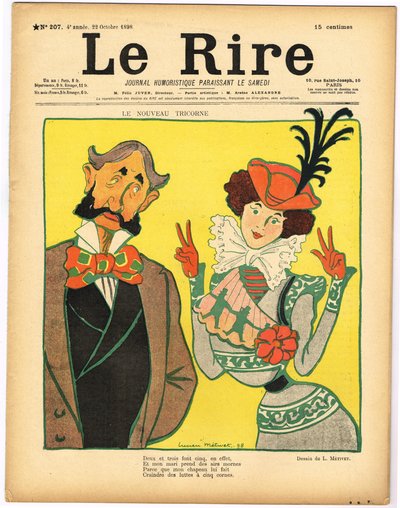 Obálka "Le Rire", satirický v barvách od Lucien Metivet
