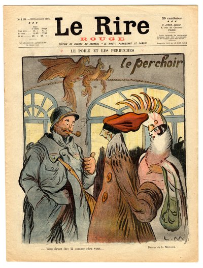 Obálka "Le Rire rouge", satirický v barvách od Lucien Metivet