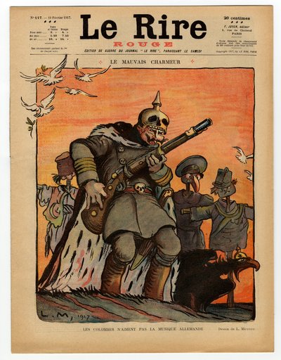 Obálka "Le Rire rouge", satirický v barvách od Lucien Metivet