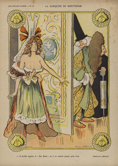 La Marquise De Montespan, ilustrace pro Le Rire od Lucien Metivet