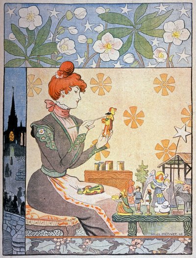 Malba santonů v Provence. 1898 (Ilustrace) od Lucien Metivet