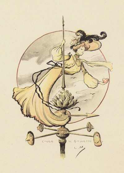Studie korouhvičky (barevné lito) od Lucien Metivet