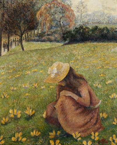 Krokusy; Les Crocus od Lucien Pissarro